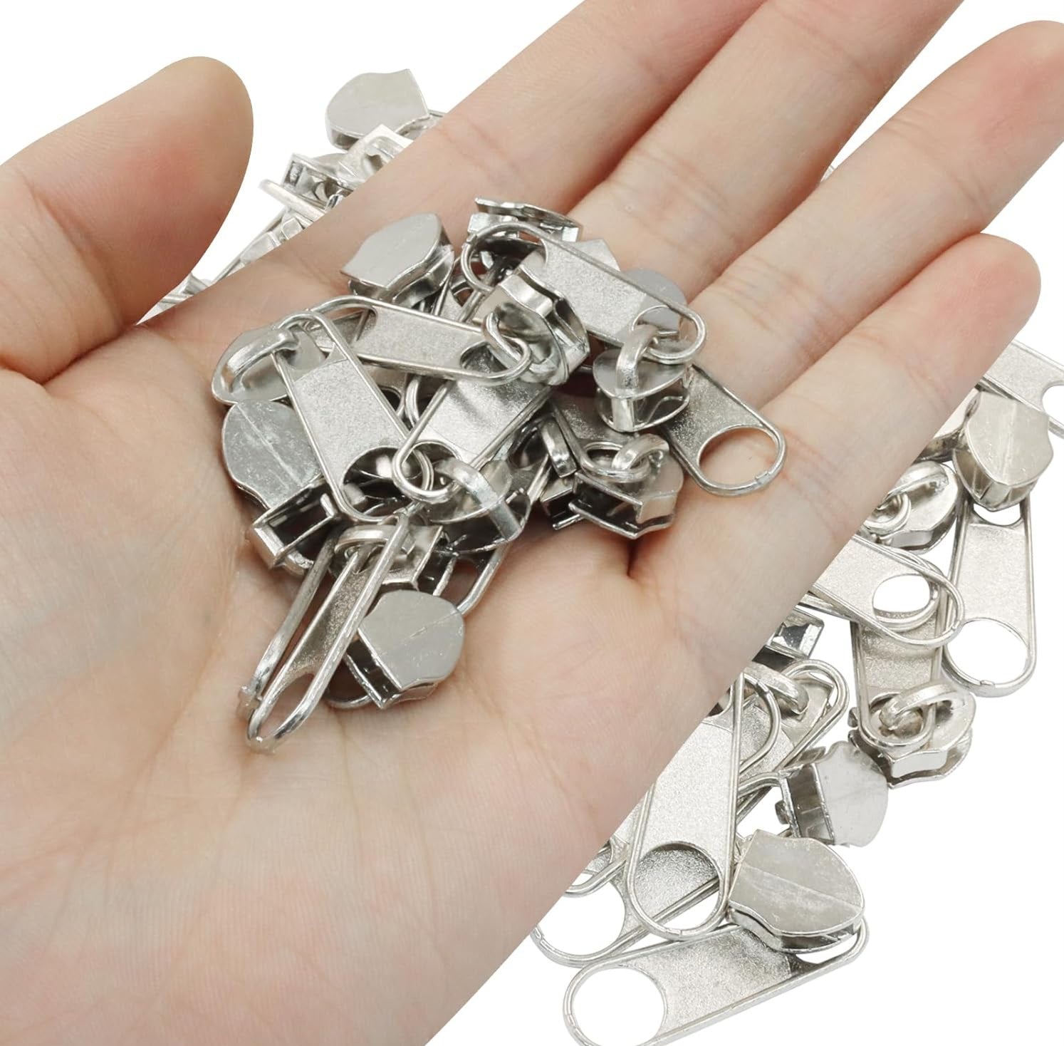 35 Yards 7 Pieces #5 Sewing Zippers Tapes Assorted Nylon Lightweight with 35 zinc alloy still Zipper Sliders for Women Men Sewing Supplies(Skin Tone Color)