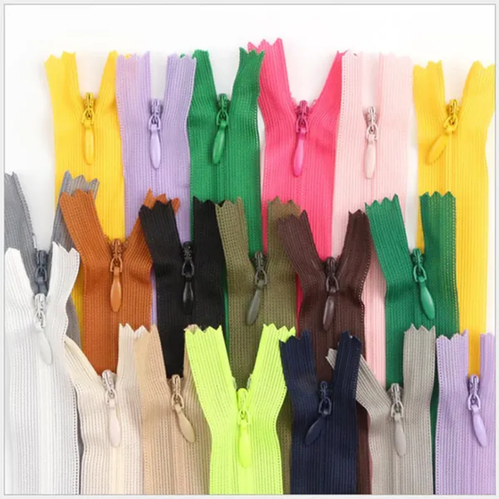 16 Inch Pack of 50 Multi Colors Nylon Invisible Zippers for Tailoring, Sewing, DIY Garments, Bags & Home Textiles – Craft Accessories for Sewers & Crafters