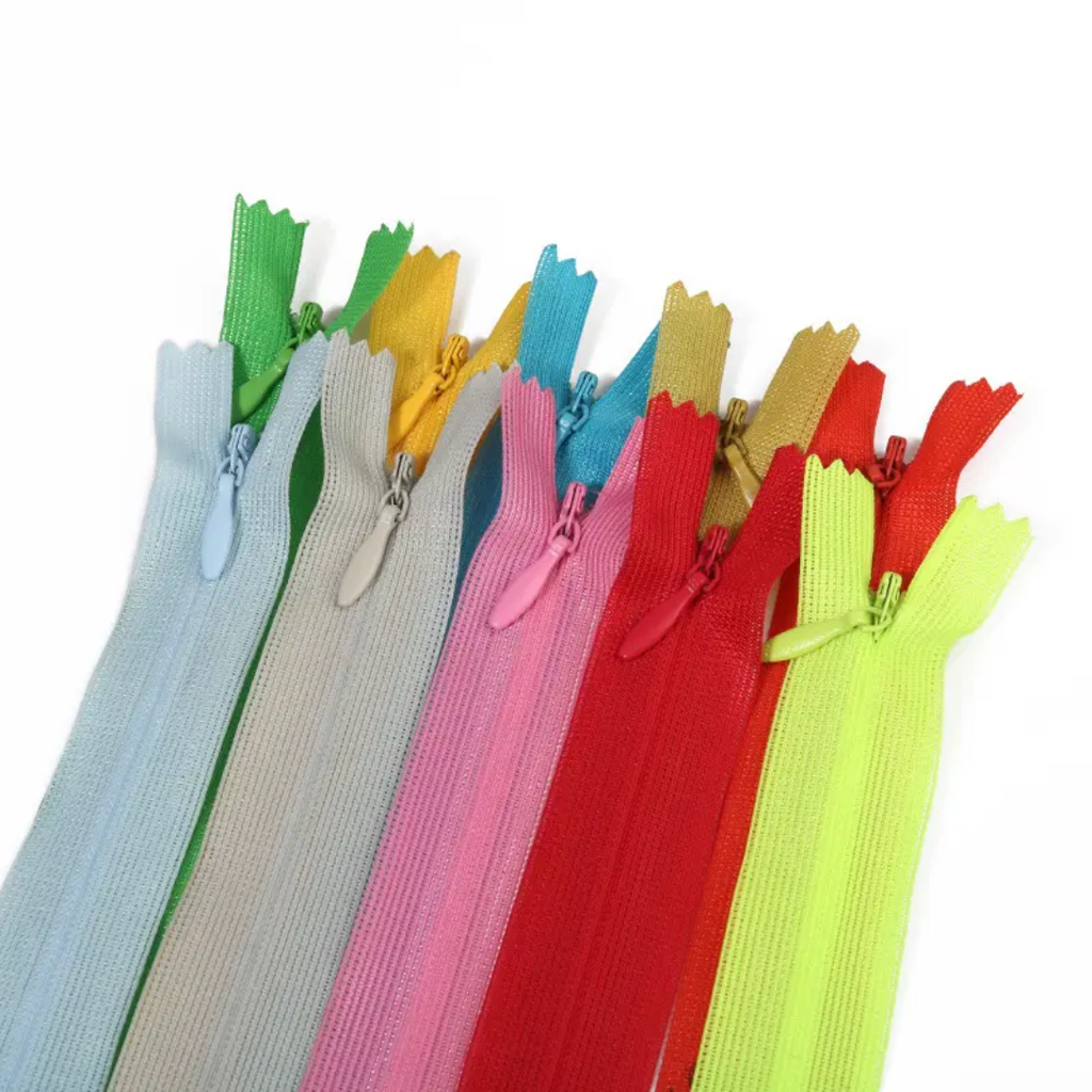 16 Inch Pack of 50 Multi Colors Nylon Invisible Zippers for Tailoring, Sewing, DIY Garments, Bags & Home Textiles – Craft Accessories for Sewers & Crafters